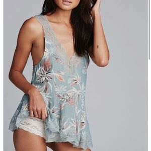 Free People Bellflower Lace Tunic Top